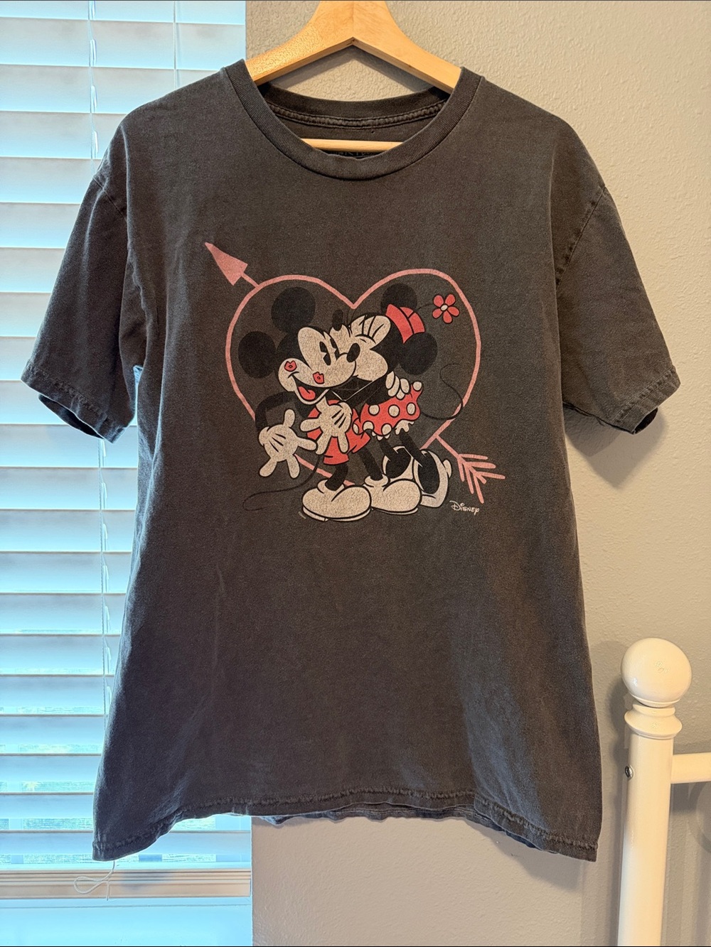 Disney Women’s Junk Food Mickey & Minnie Heart Graphic Tee